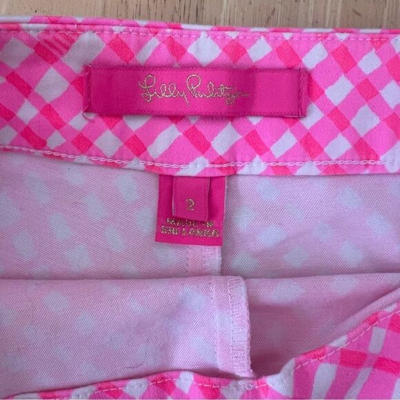 Lilly Pulitzer Arabeth Pink Plaid Print Shorts - Picture 7 of 8